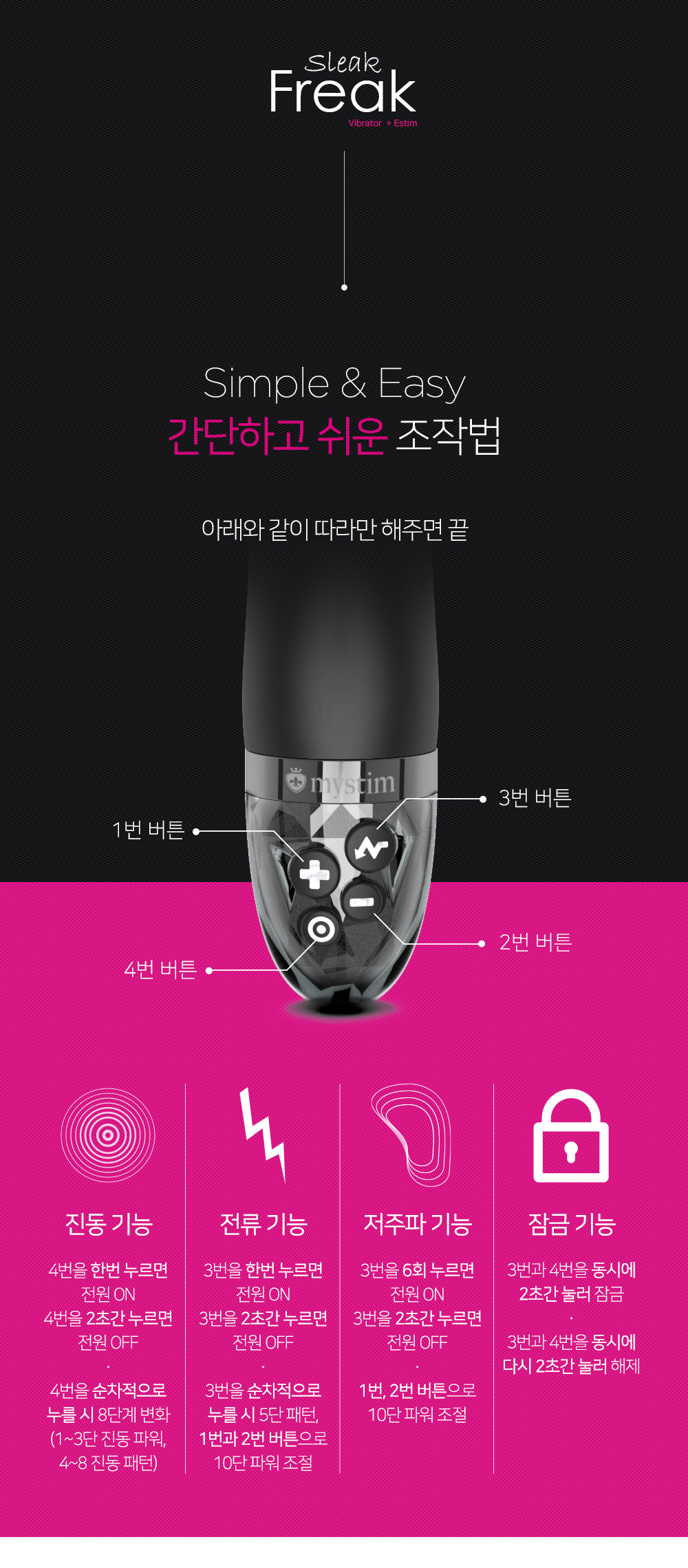 미스팀 SLEAK FREAK ESTIM VIBRATOR 저주파 바이브레이터 상세 이미지 6